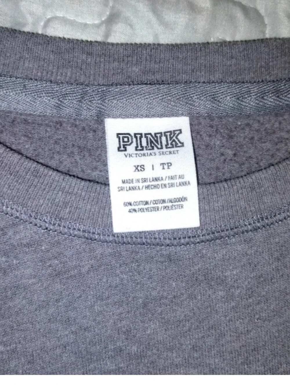 PINK VICTORIA'S SECRET CREW NECK SWEATER SIZE XS